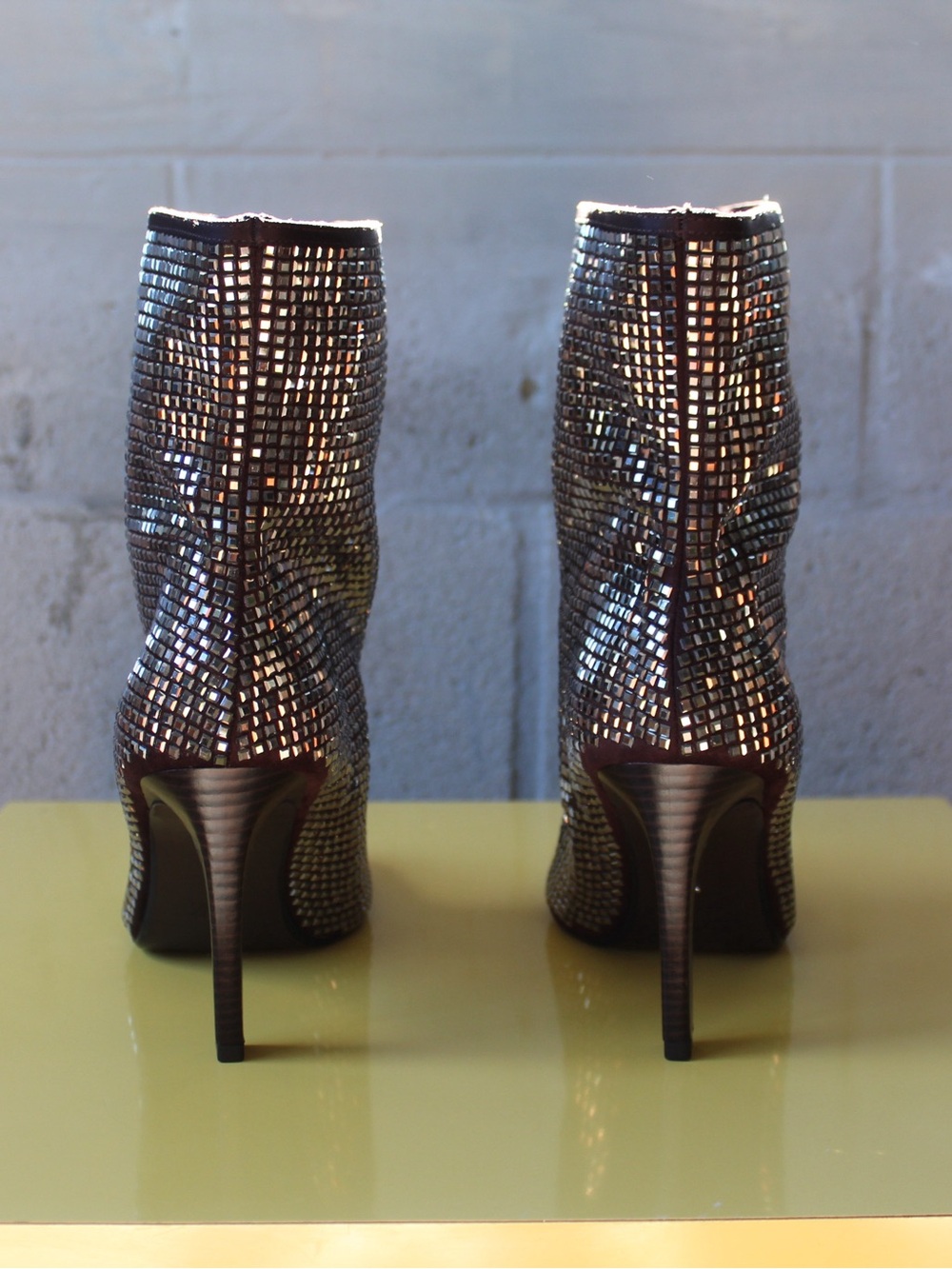 Zara NEW Rhinestone Heeled Ankle Boot - Picture 2 of 7